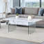 Multifunctional Lift Top Coffee Table -Black Marble Pattern, Essential for Modern Homes.Tempered Glass Legs-210154858