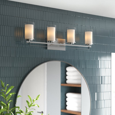 Éclairage pour salle de bain 4 lumières tambour / cylindre