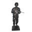 Sculpture militaire en aluminium grandeur nature 28 po x 28 po x H 73 po