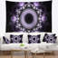 Motif mauve abstrait avec cercles tapisserie-28494676
