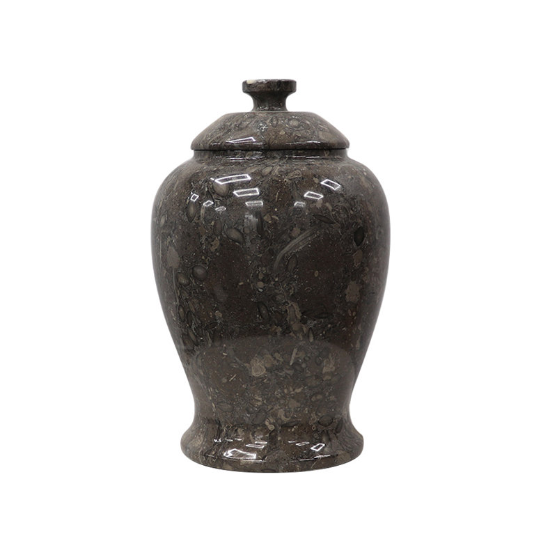Blake-Reilly Decorative Marble Cremation Urn, Adult Size, Oceanic Gray
