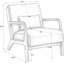 Fauteuil rembourré en velours côtelé Corduroy avec tissu durable et coussin de dossier inclus pour une assise confortable-1214088224-1214088252