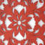Plaque murale carrée en bois à motif floral, rouge