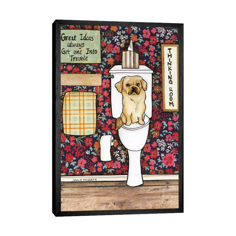 Thinking Room by Jamie Morath - Print on Canvas, Black Floater Framed, 66.04cm H x 45.72cm W x 3.81cm D