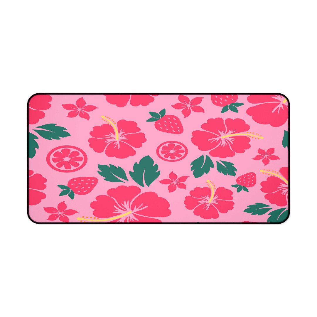 Tropical Hibiscus Fruit Desk Mat