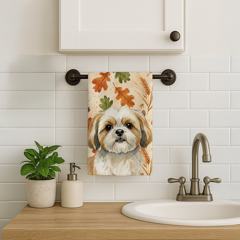 Torchon doré et blanc Shih Tzu, Gold and White Shih Tzu