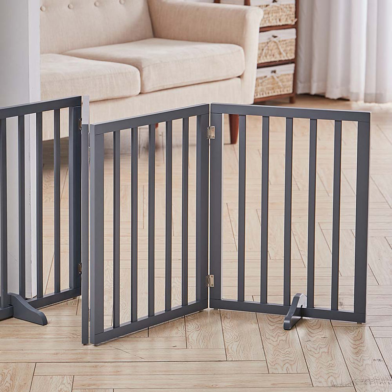 Liza 183.5cm Wide Free Standing Pet Gate, Grey