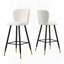 Tabouret de bar 30 po de style moderne avec sièges blancs-1655171957