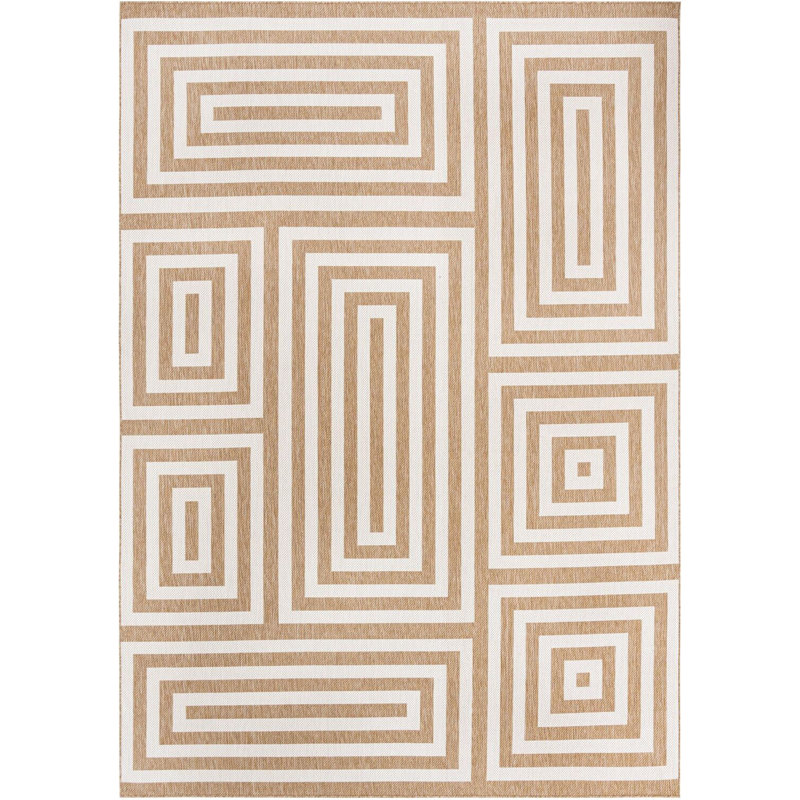 Tapis contemporain de style taupe Bello, Rectangle 10 pi x 14 pi 1 po