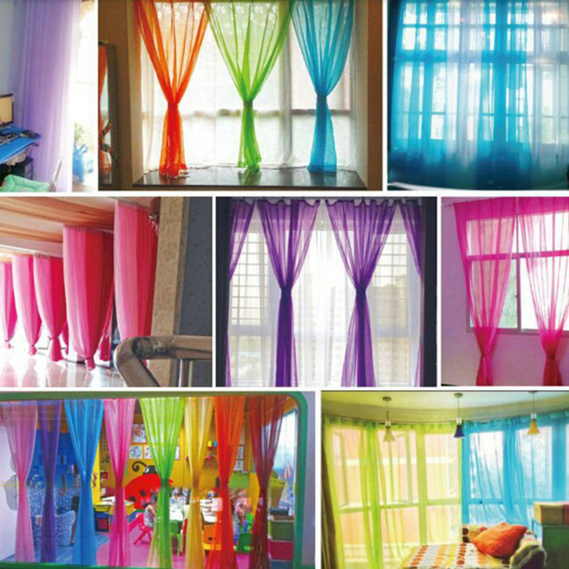 Lachlan Sheer Voile Window Curtain Panel, Blue