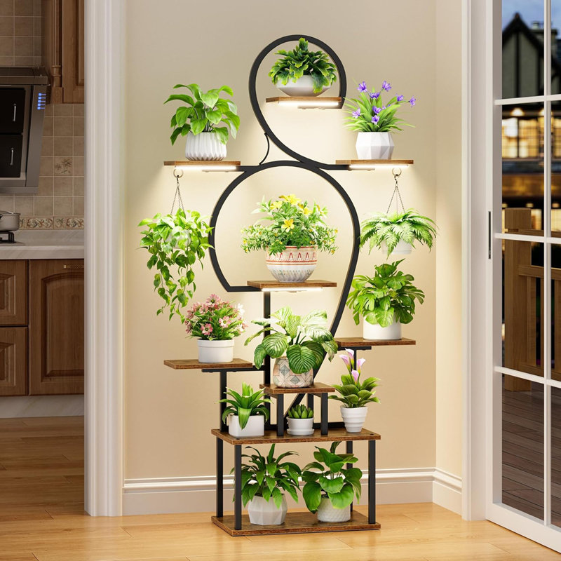 Support pour plante d'intérieur avec lumière de croissance