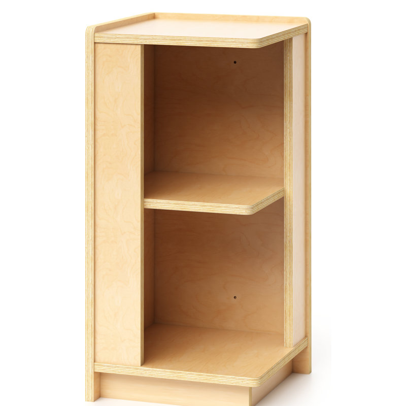 Whitney Brothers 30" Light Brown Wood Corner Storage Cabinet