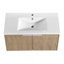 Meuble-lavabo à fixation flottante 36 po avec porte à fermeture en douceur et 2 portes Modern Design-1655213700
