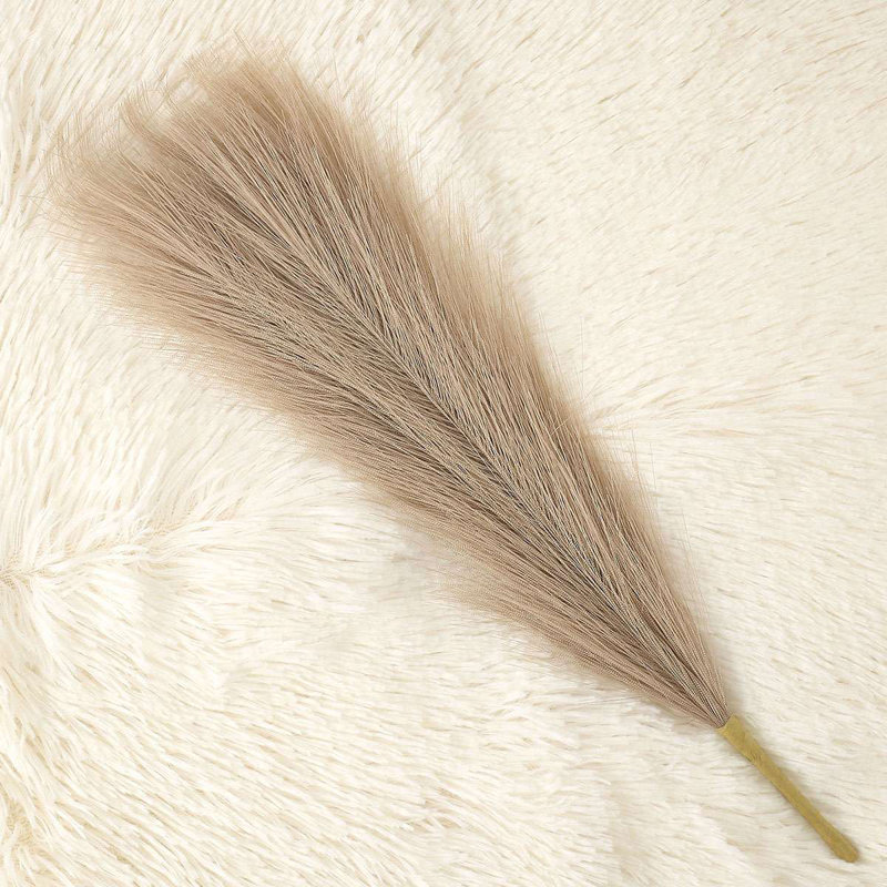 Jernigan 18" Faux Pampas Grass Decor Artificial Fake Branches Plants (Set of 5), Beige