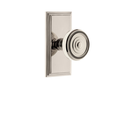 Grandeur Carré Plate Double Dummy with Soleil Door Knob