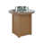 Hammered Top Bronze with Natural Teak Base