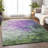 Braearis Purple Washable Indoor-Outdoor Rug - LOOMLAN-1334468633
