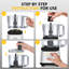 HOWORK 12 Cup Food Processor Vegetable Chopper with 2 Speeds & Pulse Function for Mincing, Dicing, Shredding, Puree & Kneading Dough, Black