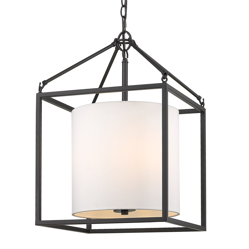 Hodder 3 - Light Steel Dimmable Rectangle Chandelier