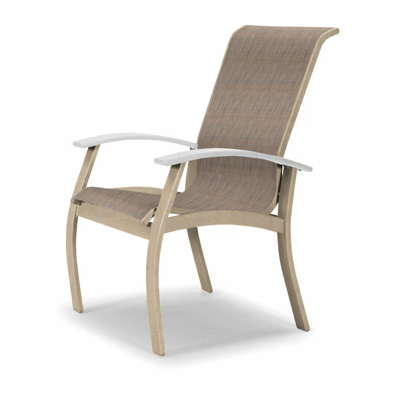 Chaise de patio Askar, Beacon taupe Sunbrella®, Blanc, Graphite texturé