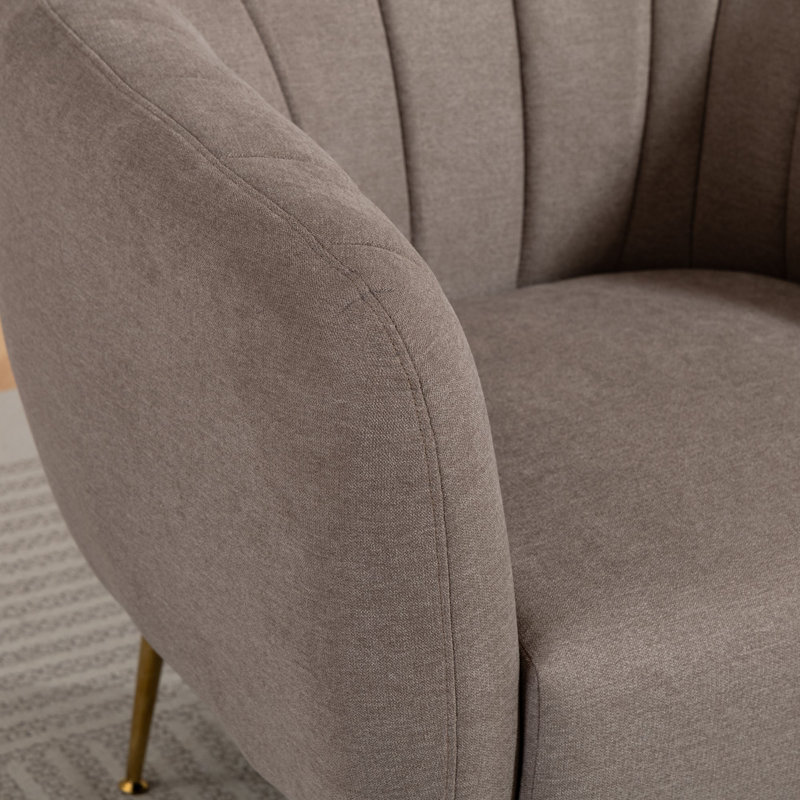 Upholstered Armchair, Brown