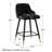 Swivel Velvet Upholstered Counter & Bar Stool-28795501-28795500