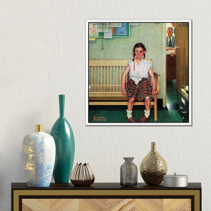 Shiner (Outside The Principal's Office) by Norman Rockwell - Gallery-Wrapped Canvas Giclée on Canvas, Classic Wood