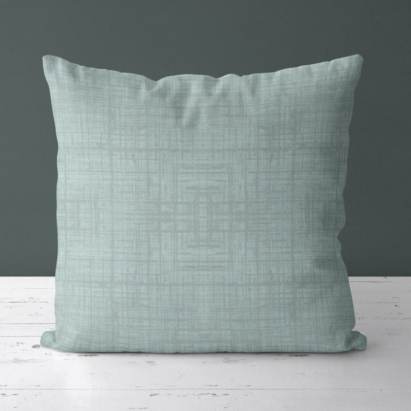 Housse de coussin carré et insert, Gris / vert