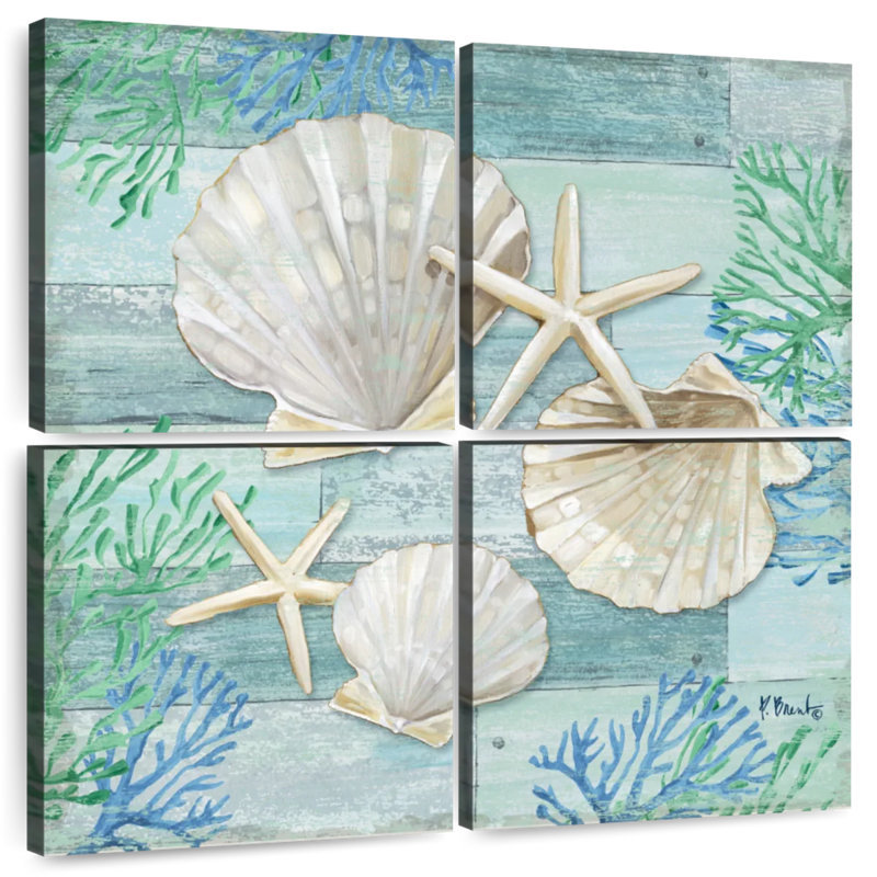 Aletra Clearwater Shells III, 26" H x 26" W