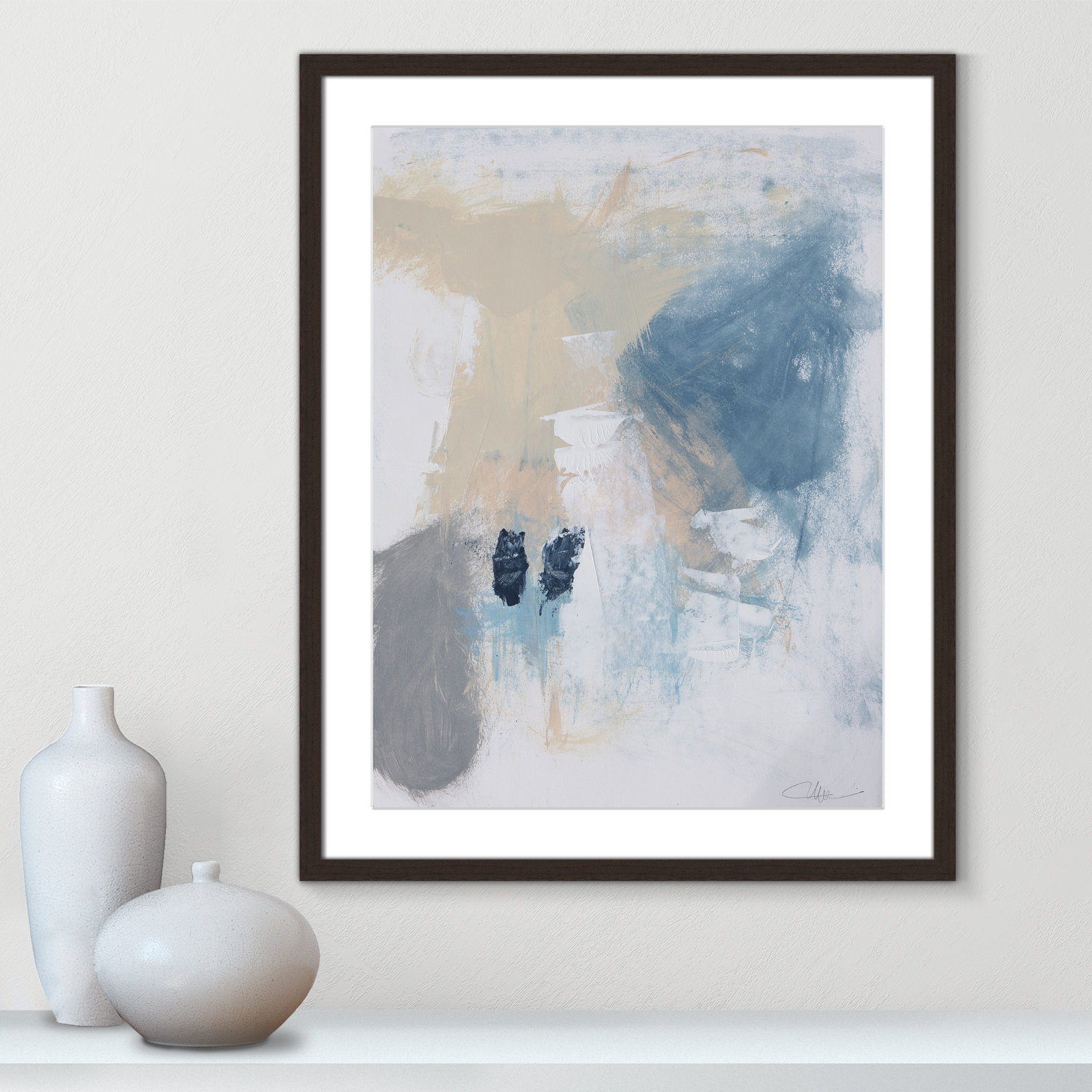 Coastal Carnival II Print by Casa Fine Arts, White, 29.5" H x 23.5" W x 1.25" D, Walnut Single Picture Framed Paper