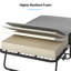 Lit simple pliant avec matelas en mousse de 5 pouces, lit escamotable 75 po x 46 po