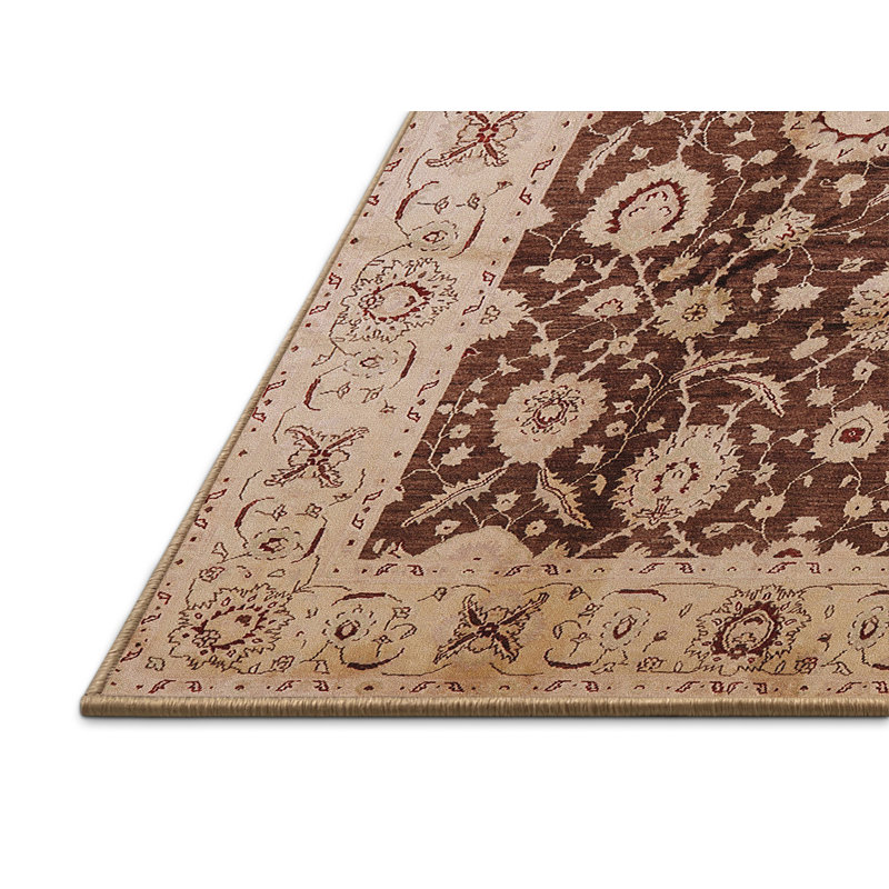 Tapis oriental beige / brun Diradur, Rectangle 7 pi x 9 pi
