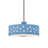 Perforated Dish 1-Light Pendant - Sky Blue - Polished Chrome - Replaceable Bulb - Black Cord-951961581-951961094-950355987