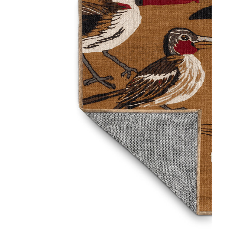  Tapis lavable à bec rouge Quelea, Rectangulaire 2 pi x 3 pi