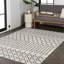 Tapis d'intérieur / extérieur bleu marine / crème réversible à motif géométrique Latori-1528874060
