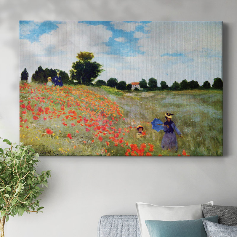 Poppies by Monet-Gallery Wrapped Canvas, 40" H x 60" W