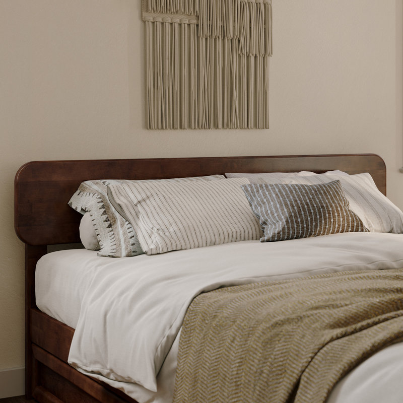 Brianna Solid Wood Headboard, Walnut, Queen