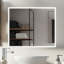 AQUADOM Edge l 36 po x H 32 po, miroir mural de salle de bain avec gradateur, désembueur, commande tactile, rétroéclairé et installation frontale, verticale ou horizontale.-92499957