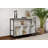 Industrial Console Table, Atlantic Pine & Black, 120 x 75 x 30 cm, 100% Melamine Coated Particle Board, Electrostatic Powder Painting, PVC Edgebanding, Sturdy Metal Profile-892109693