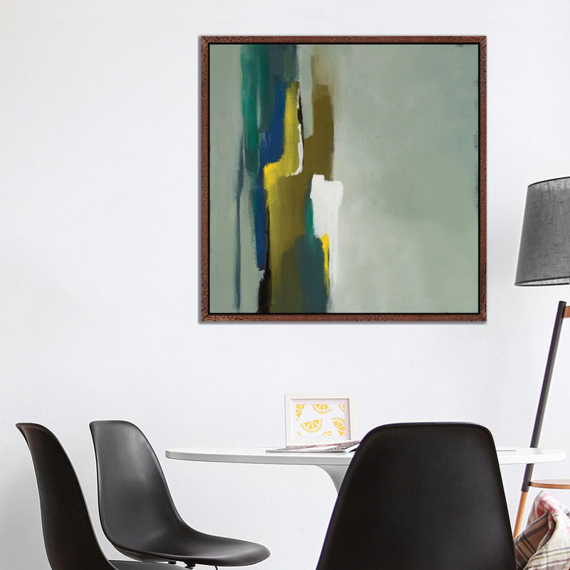 Tranquility I by Lanie Loreth - Painting on Canvas, Classic Brown Wood Floater Framed, 93.98cm H x 93.98cm W x 3.81cm D