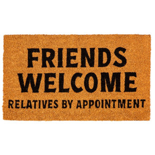 Jaehne "Friends Welcome" Outdoor Coir Mat