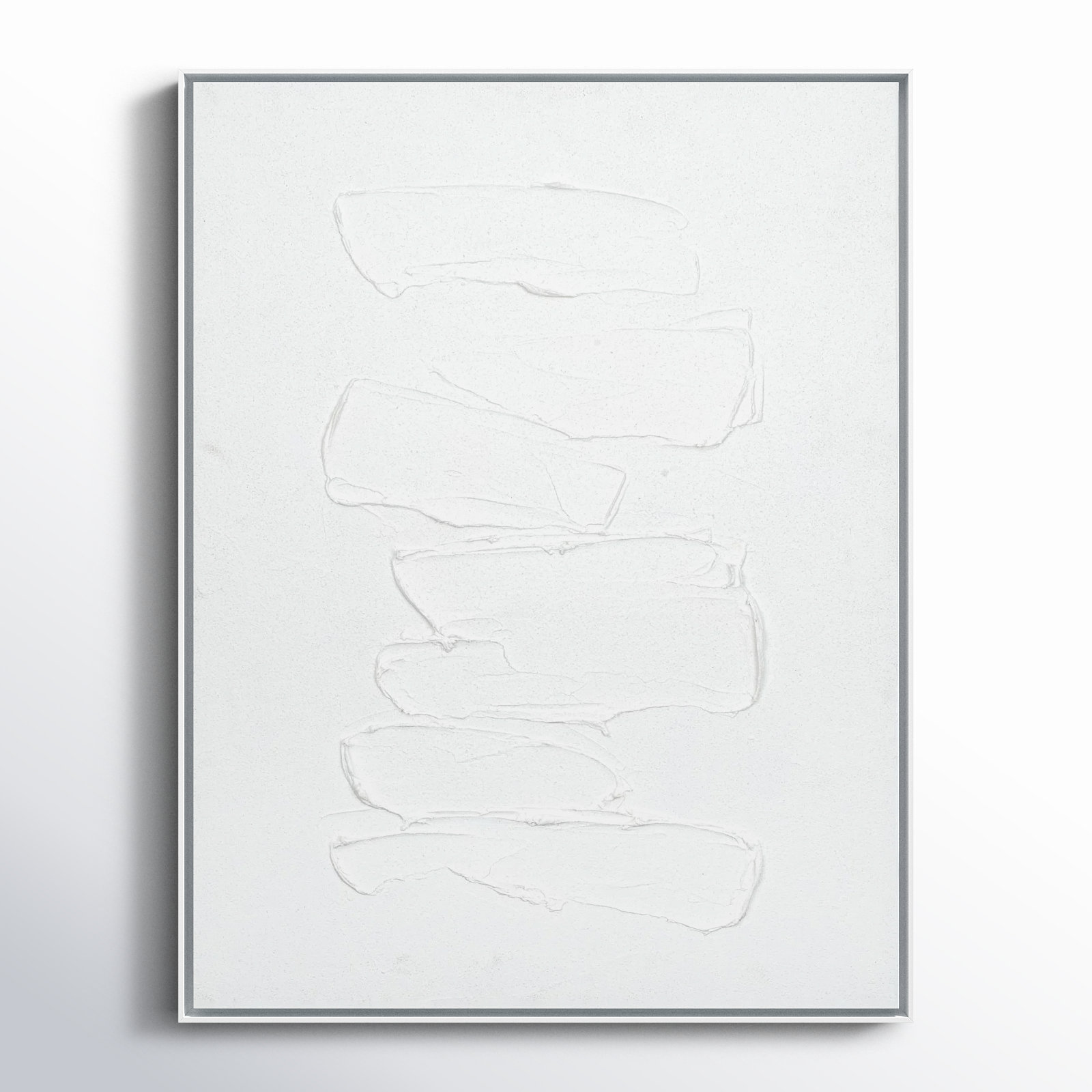 Adriana "Hemkund Abstract" Painting, 32" H x 25" W, White
