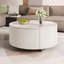 Table basse ronde et mobile avec roulettes-474694582