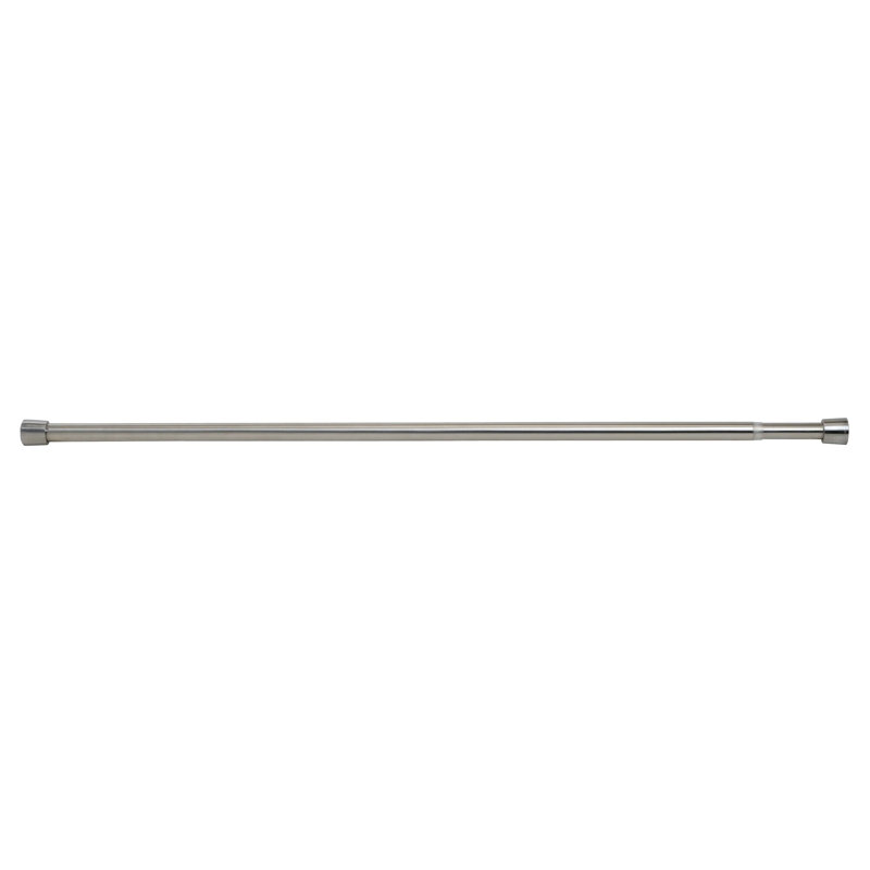 Cameo Straight Tension Shower Curtain Rod, 0.9" H x 42" W x 0.9" D, Silver
