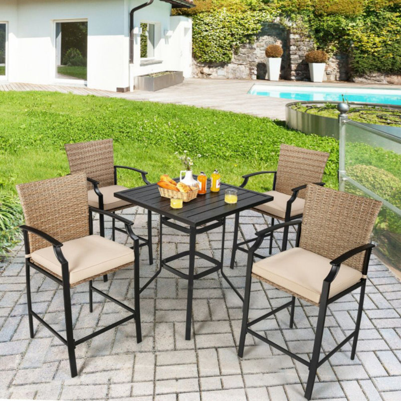 Table bistro en acier inoxydable