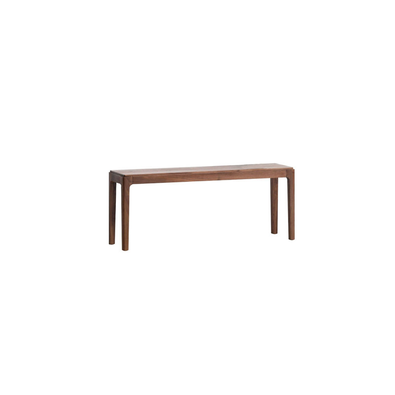 Banc en bois massif Kaslyn, H 17,71 po x l 55,11 po x P 11,81 po