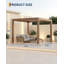 Pergola d'extérieur 10 pi x 10 pi avec toit à persiennes réglable, cadre en aluminium renforcé et système de drainage intégré-125785170