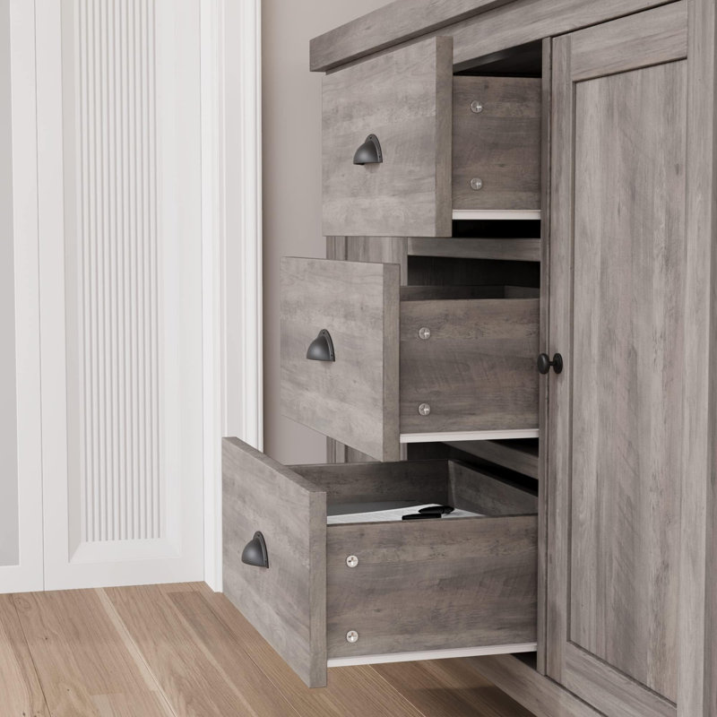 Buffet Cabinet With Drawers, 52" Large Sideboard Buffet Storage Cabinet