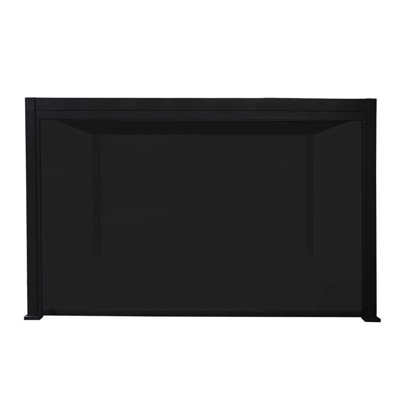 Luméa & Mélia Side Panel In PVC-coated polyester 10'-Black, 109" H x 4" W x 88.5" D