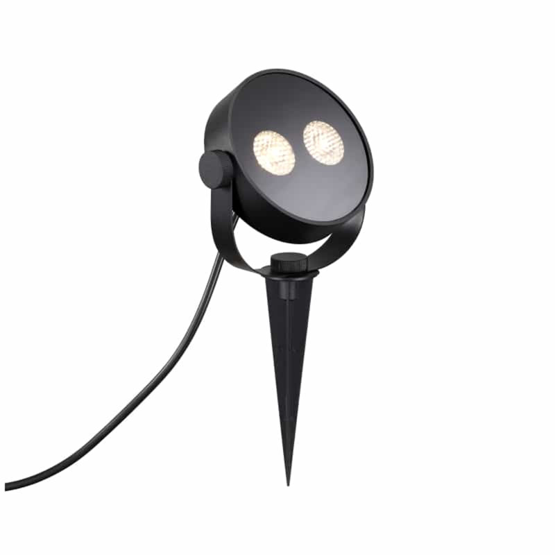 UltraBeam 12 Watt LED Round Black Landscape Stake Spike Light